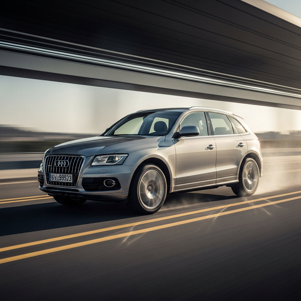Action Shot: Audi Q5 Driving Fast