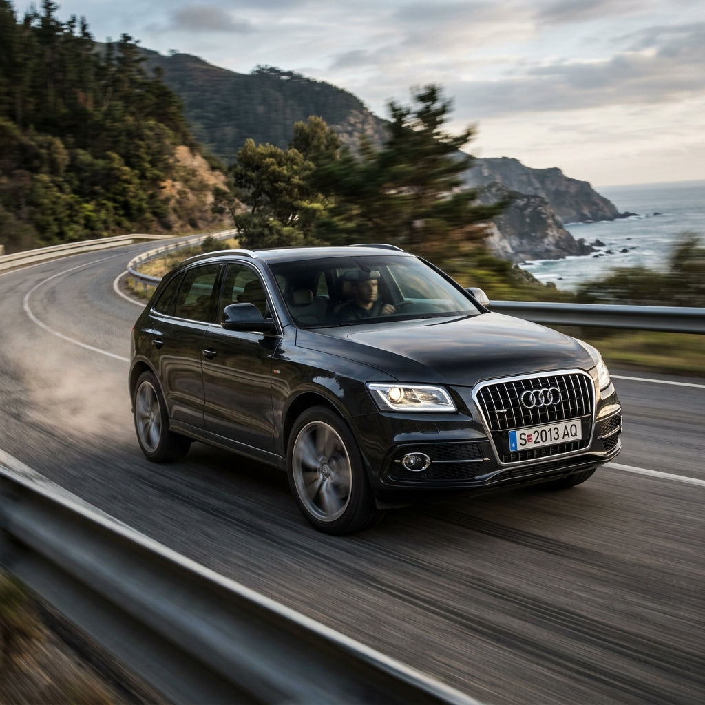 Action Shot: Audi Q5 Driving Fast