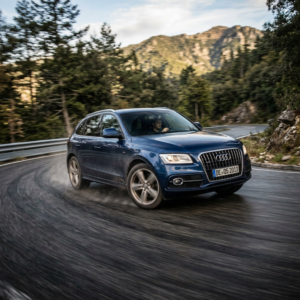 Action Shot: Audi Q5 Driving Fast