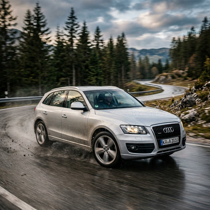 Action Shot: Audi Q5 Driving Fast