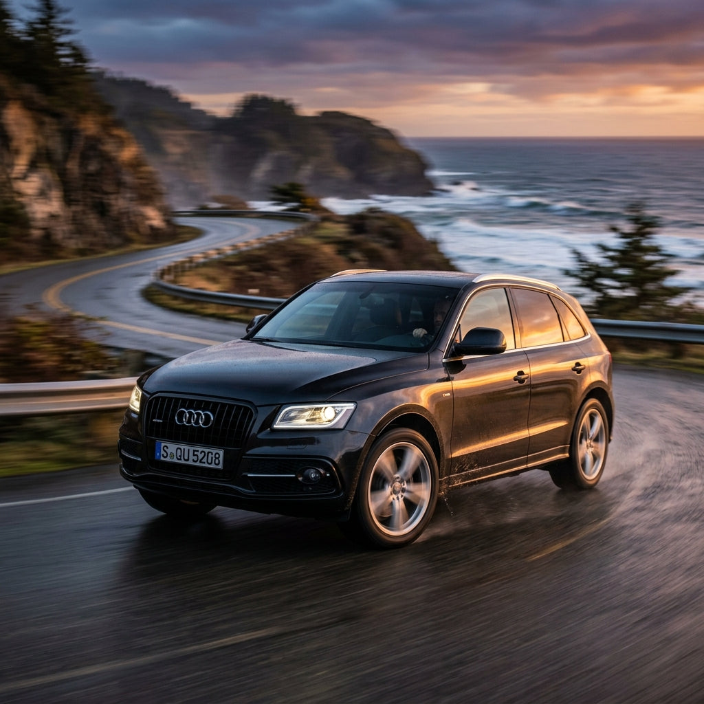 Action Shot: Audi Q5 Driving Fast
