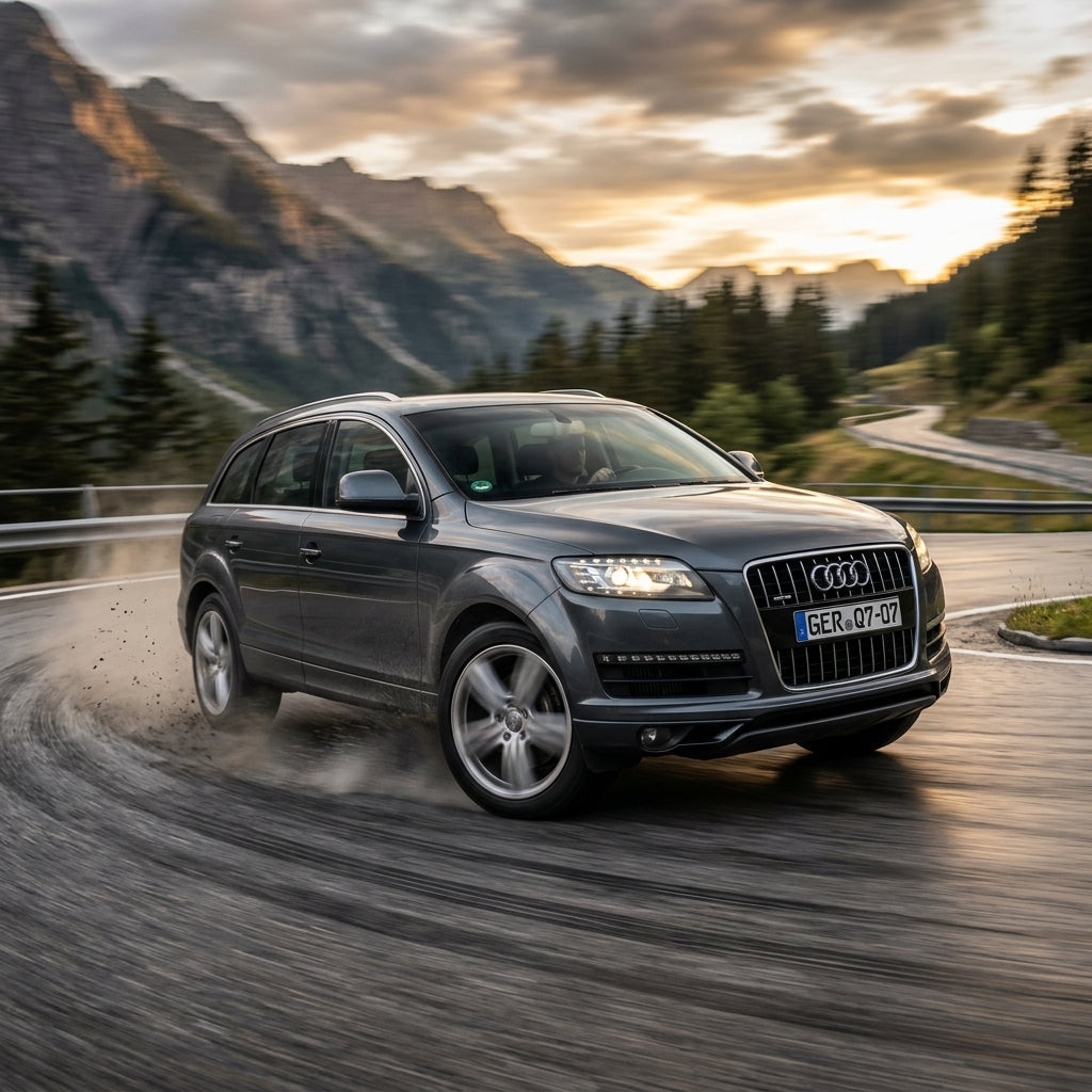 Action Shot: Audi Q7 Driving Fast