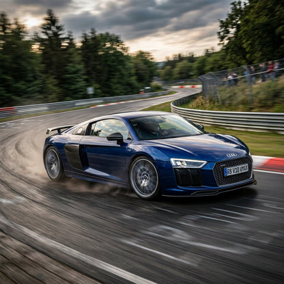Action Shot: Audi R8 Driving Fast