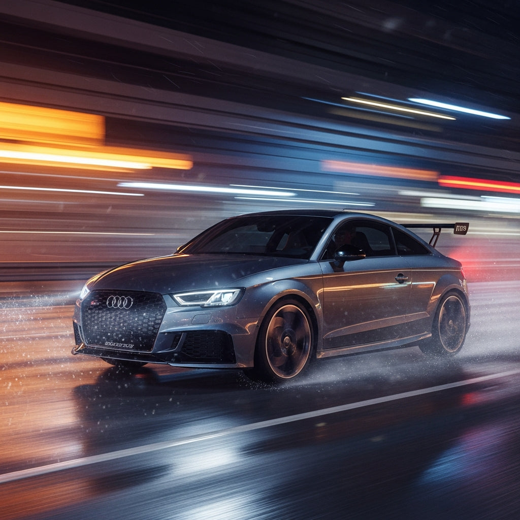 Action Shot: Audi RS3, TT Driving Fast