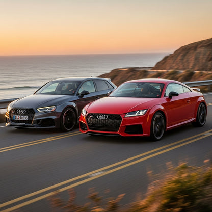 Action Shot: Audi RS3, TT Driving Fast