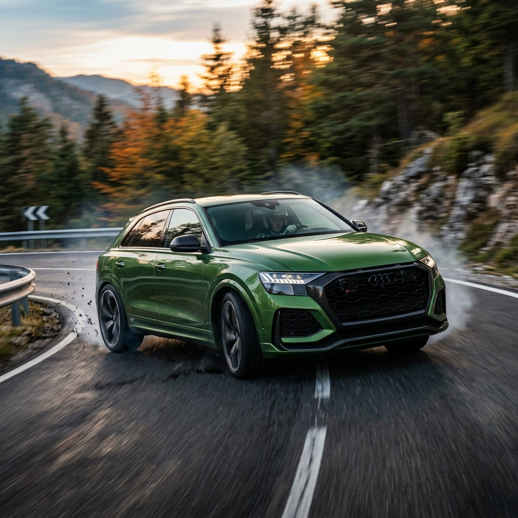 Action Shot: Audi RS Q8,Q8 Driving Fast