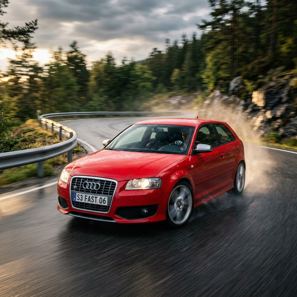 Action Shot: Audi S3 Driving Fast