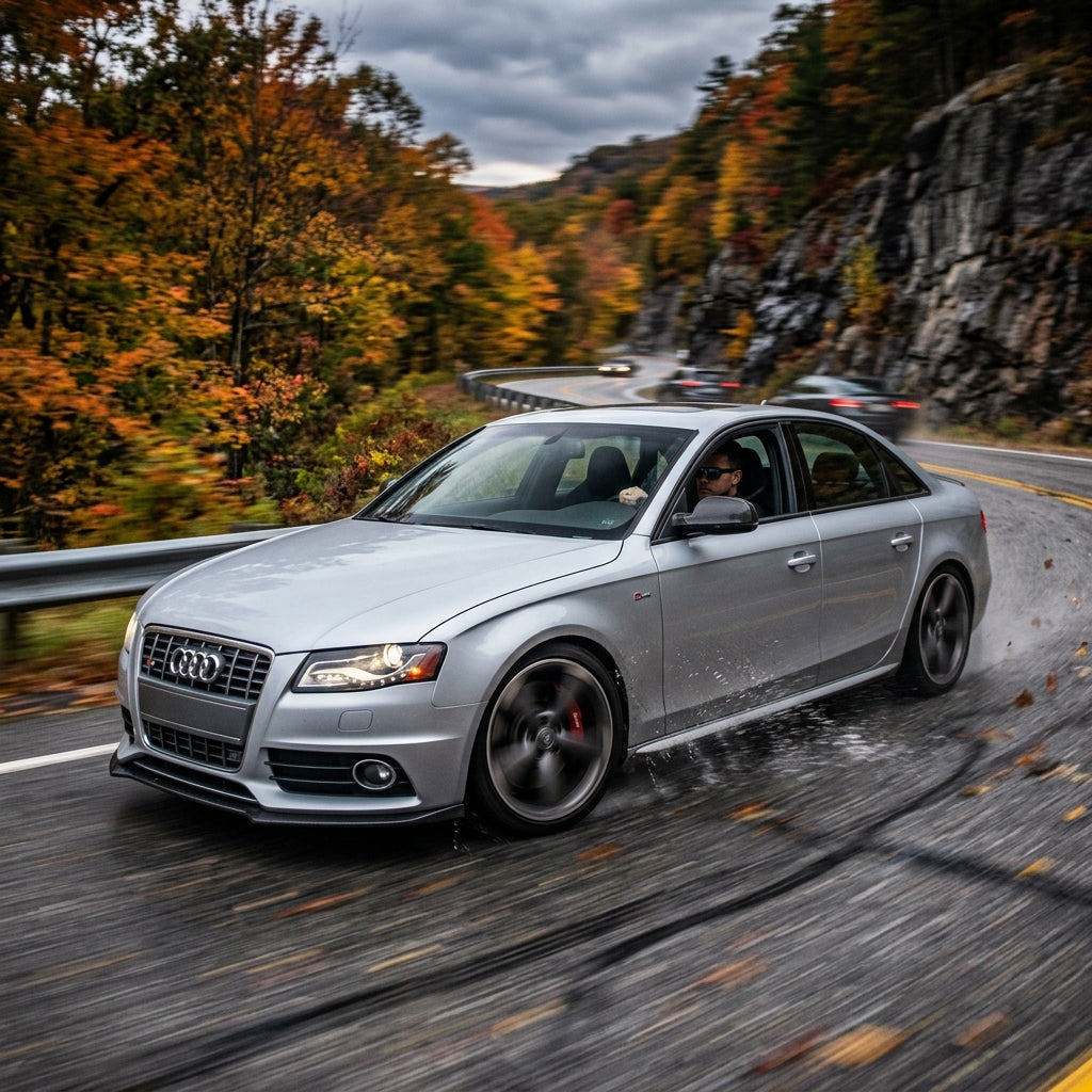 Action Shot: Audi S4 Driving Fast