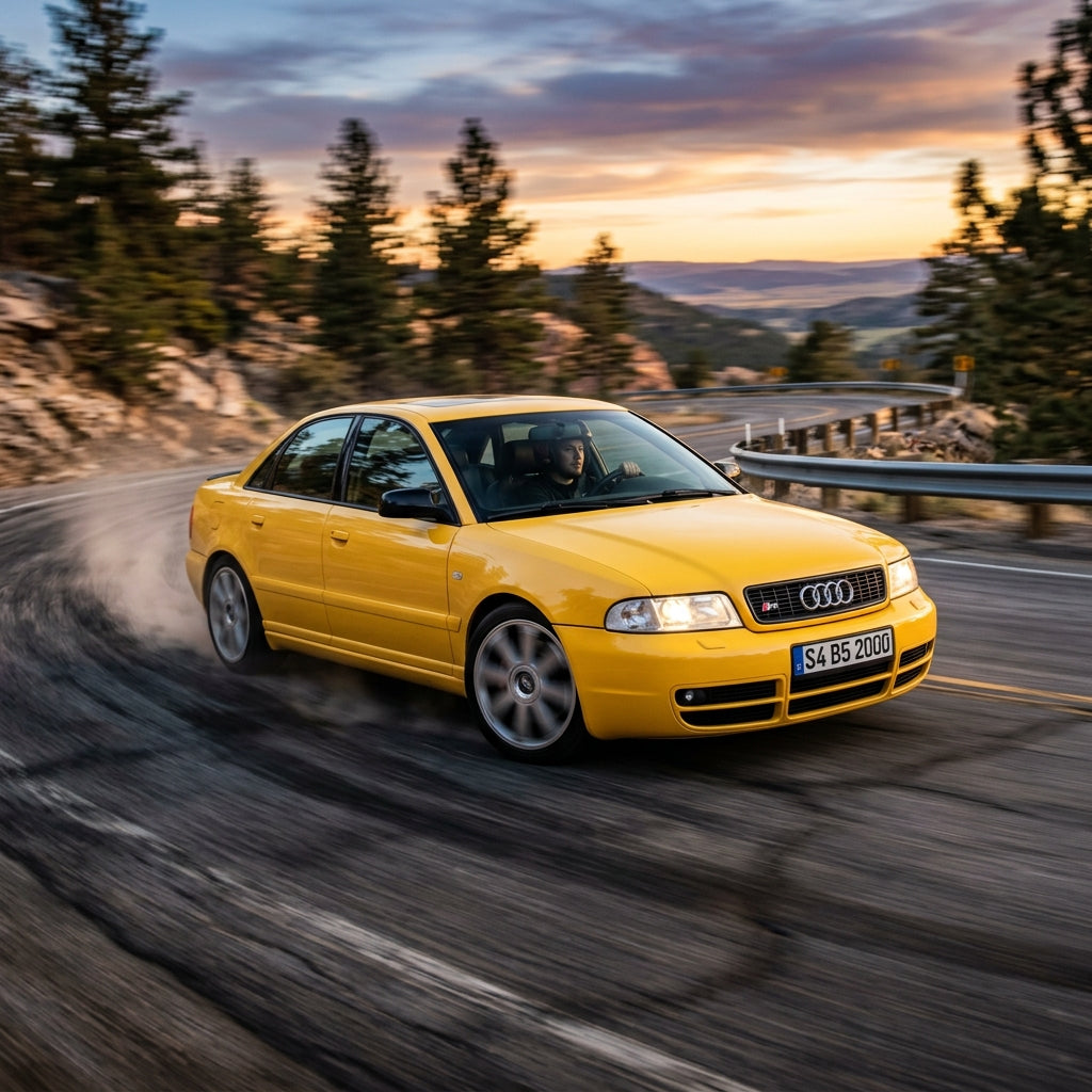 Action Shot: Audi S4 Driving Fast