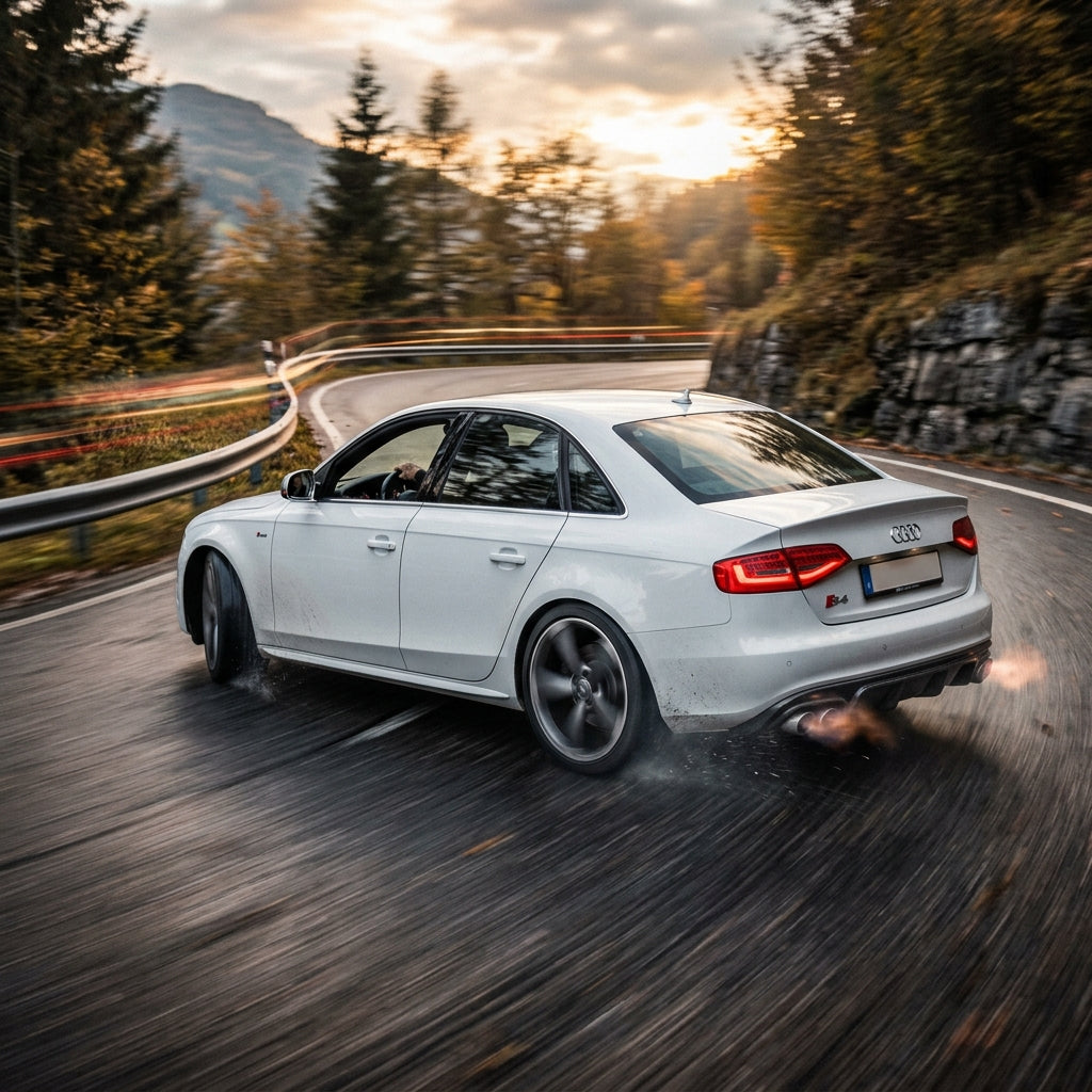Action Shot: Audi S4,S5 Driving Fast