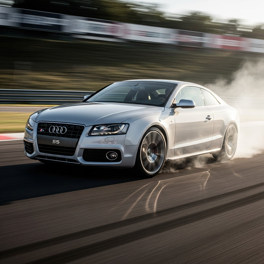 Action Shot: Audi S5 Driving Fast