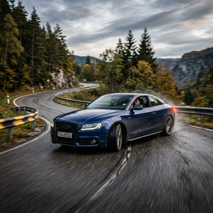 Action Shot: Audi S5 Driving Fast