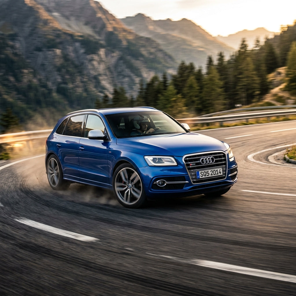 Action Shot: Audi SQ5 Driving Fast