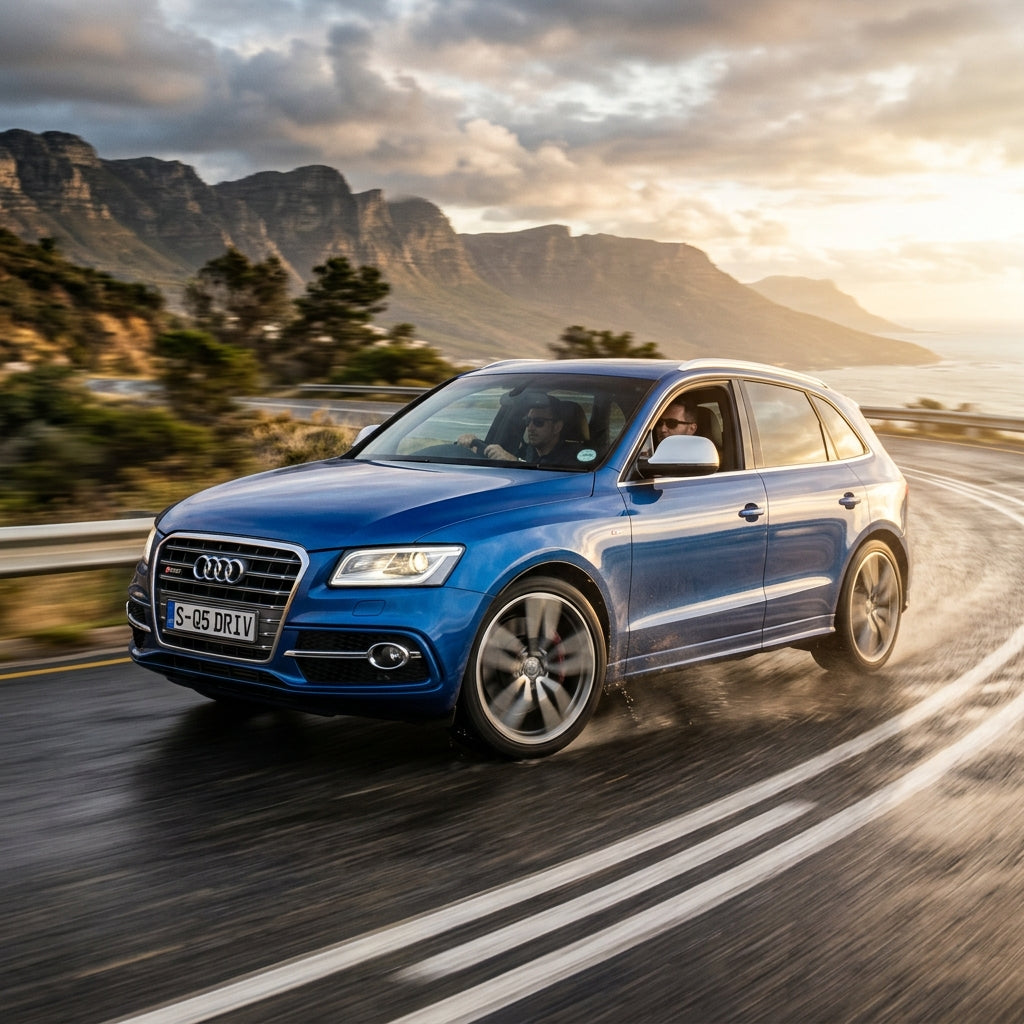 Action Shot: Audi SQ5 Driving Fast