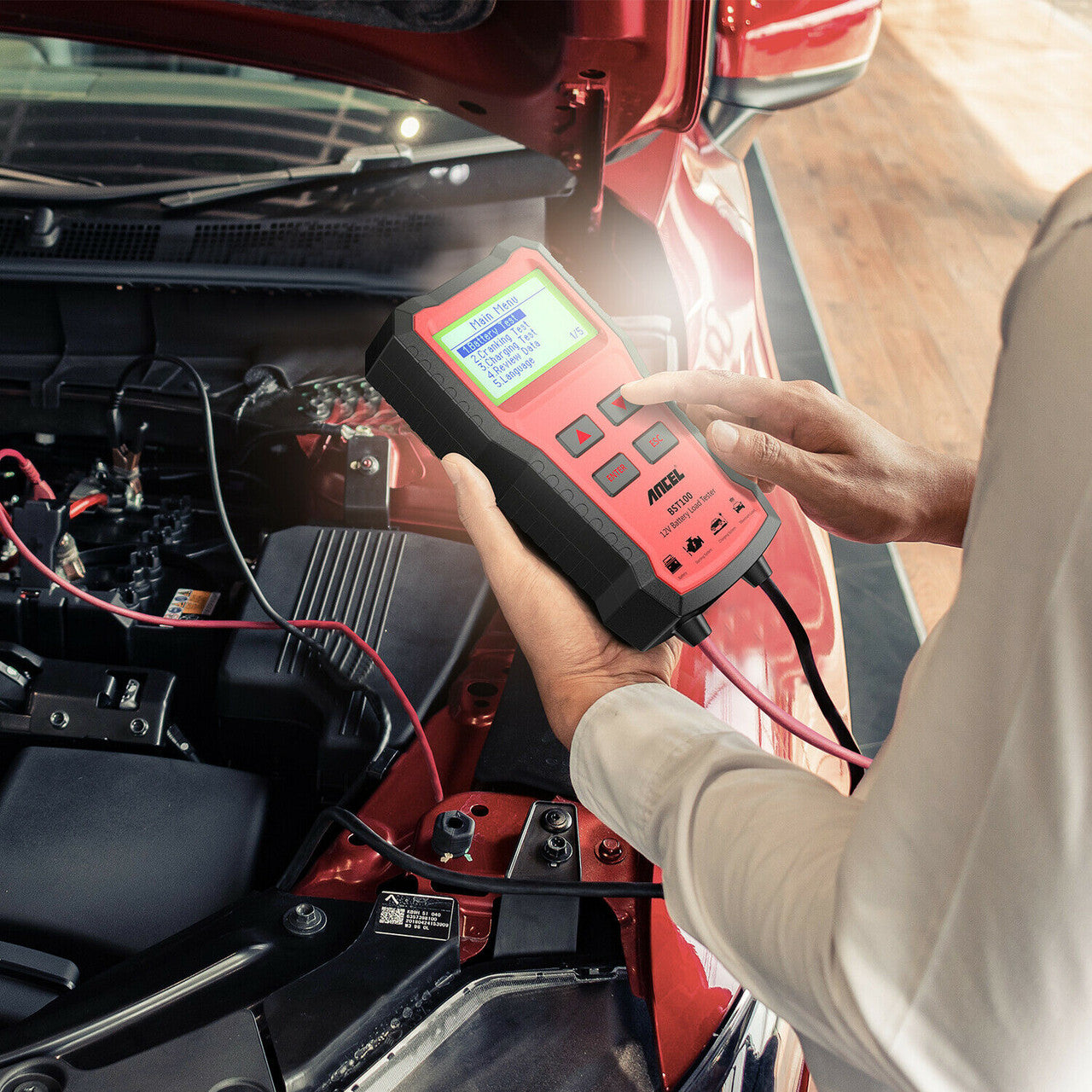 12V Automotive Car Battery Tester 220Ah Charging Cranking Test Analyzer