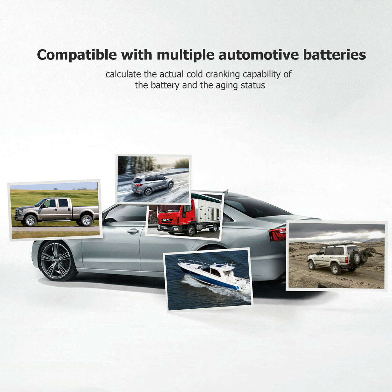 12V Automotive Car Battery Tester 220Ah Charging Cranking Test Analyzer