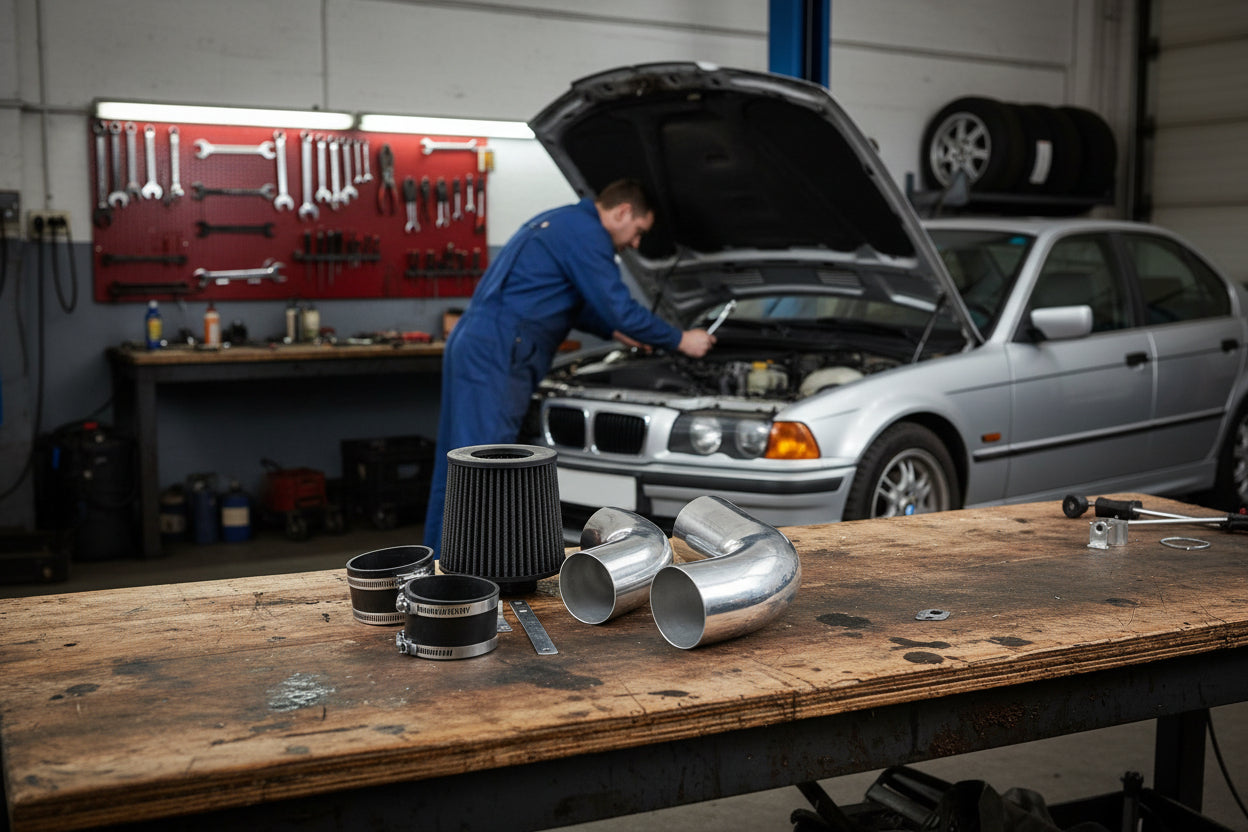 Cold Air Intake for BMW E46 323/325/328/330 (1999-2005) 2.5L 3.0L I6 Engine Black Default Title