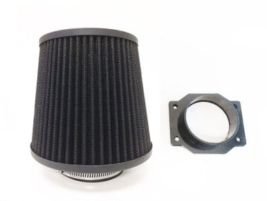 Air Intake Fitler+MAF Sensor Adapter For Nissan 300ZX (1990-1996) With 3.0L V6 Engine Black Default Title