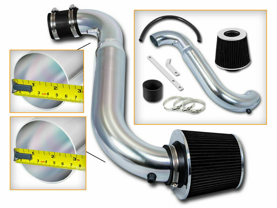 Short Ram Air Intake for Saturn SC SL (1991-2002) with SOHC 1.9L L4 Engine Black
