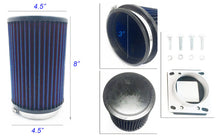 Air Intake Fitler+MAF Sensor Adapter For Mazda RX-7 (1986-1992) With 1.3L Engine Blue