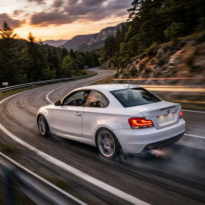 Action Shot: BMW 1 Series Driving Fast