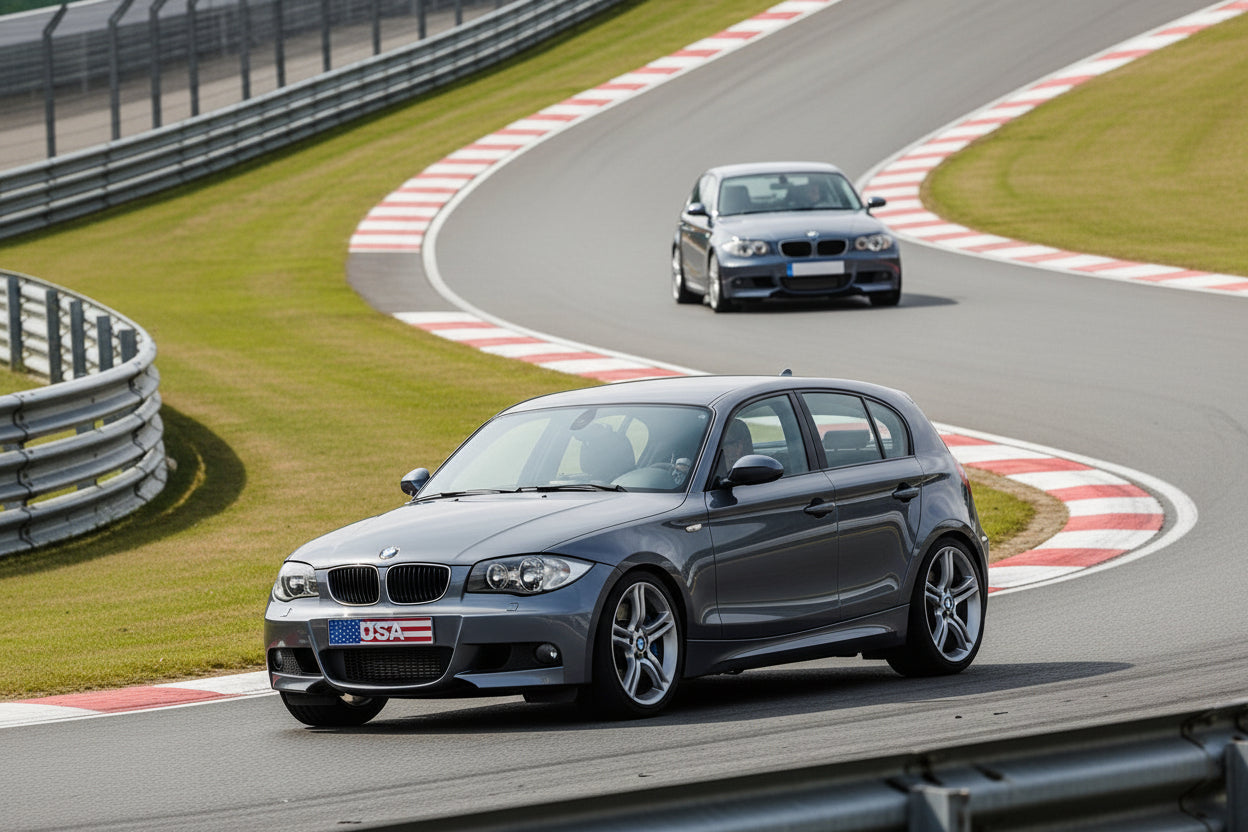 Action Shot: BMW 1 Series, 3 Series Driving Fast