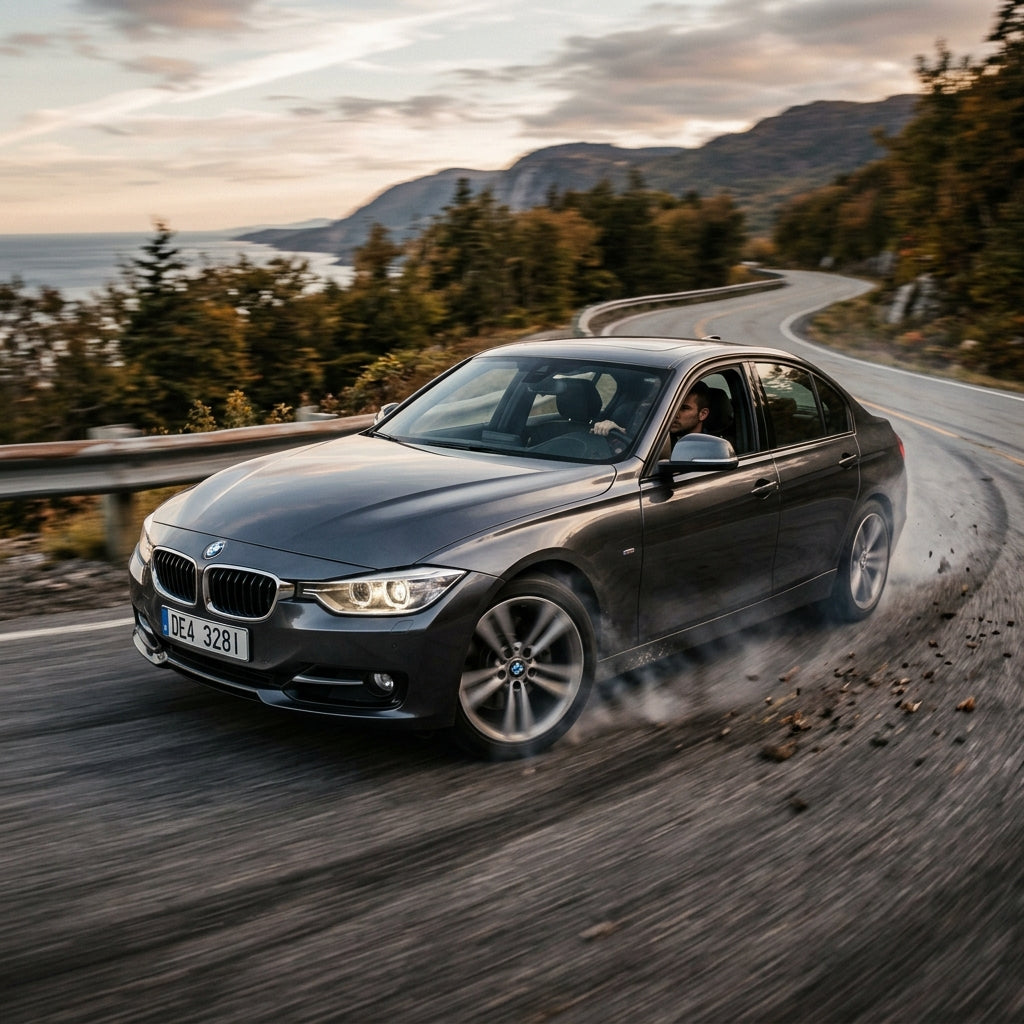 Action Shot: BMW 328i Driving Fast