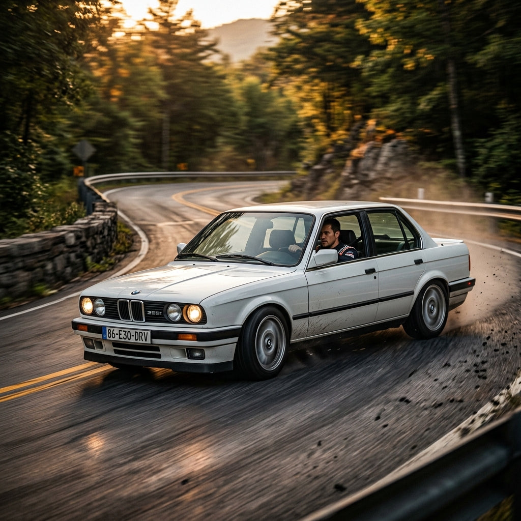 Action Shot: BMW 3 Series Driving Fast