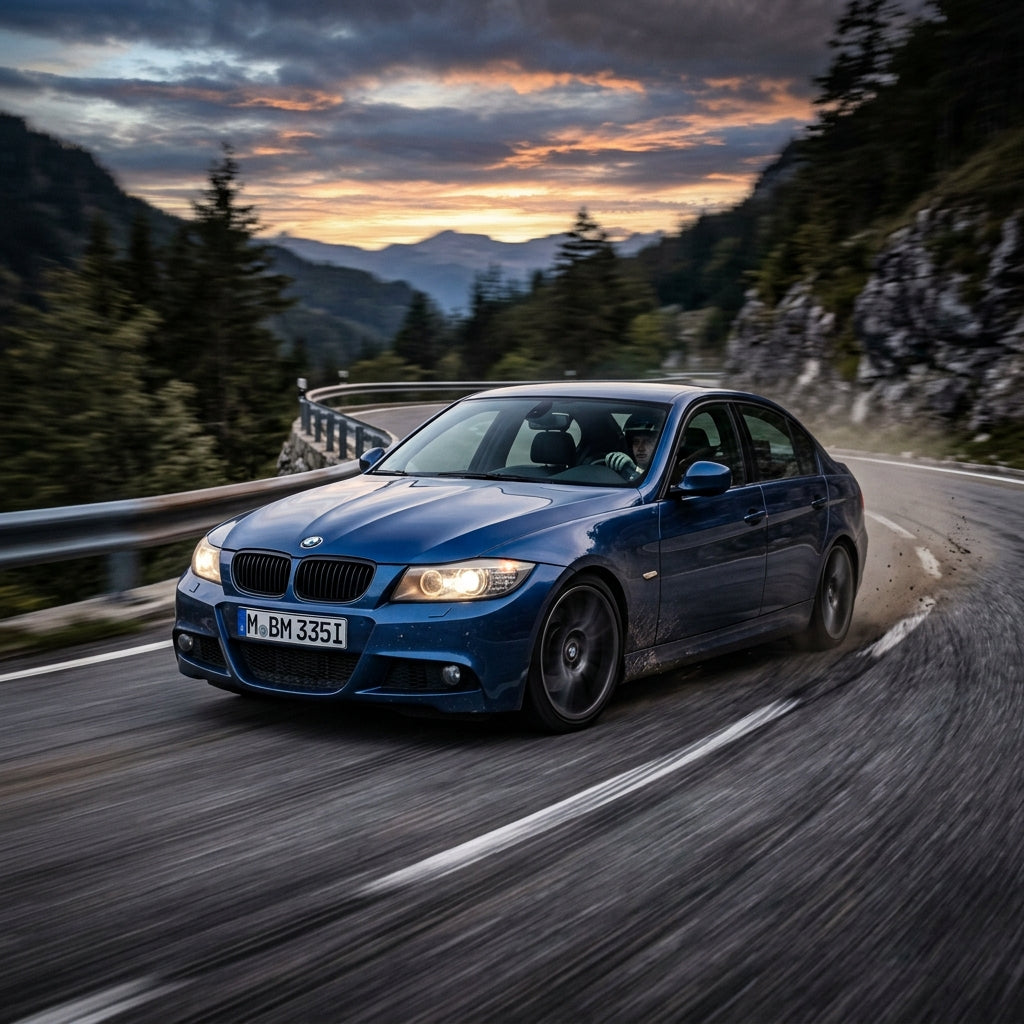 Action Shot: BMW 3 Series Driving Fast