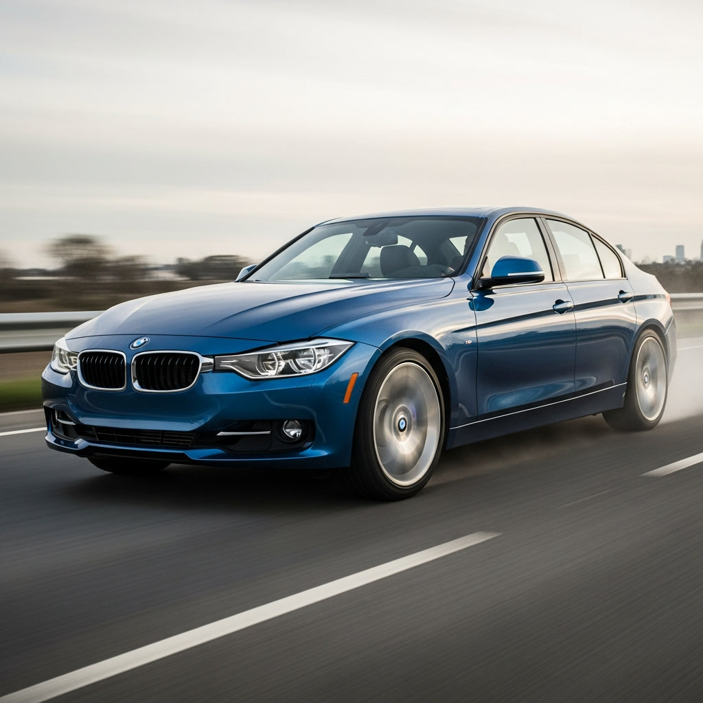 Action Shot: BMW 3 Series Driving Fast