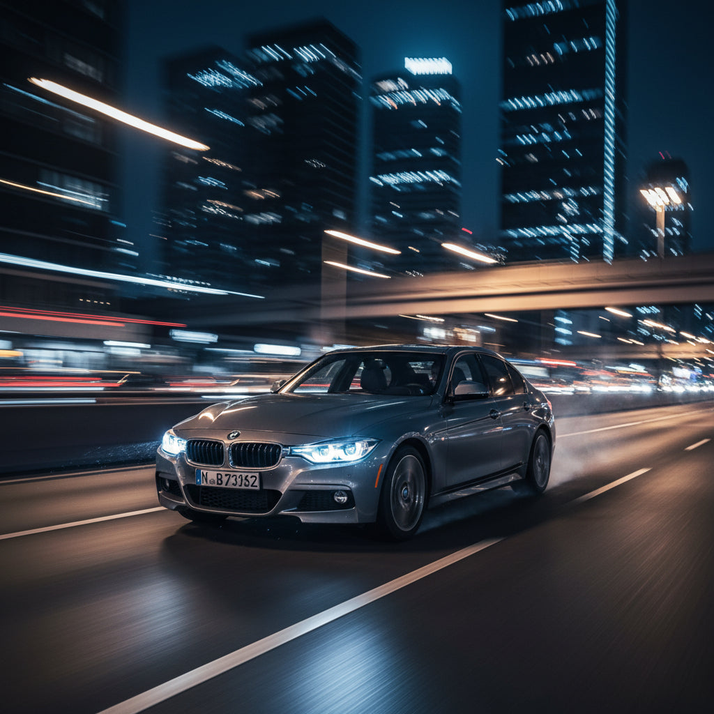 Action Shot: BMW 3 Series Driving Fast