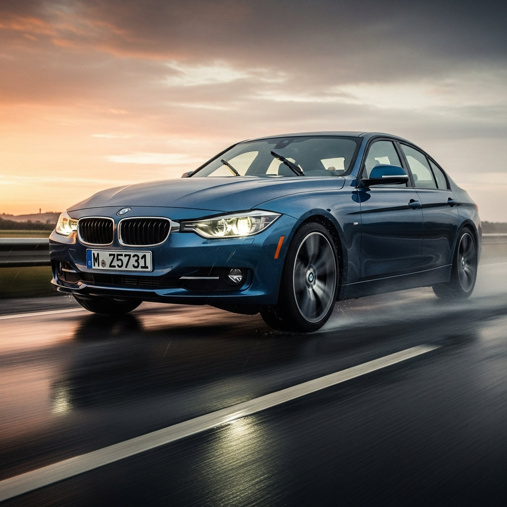 Action Shot: BMW 3 Series Driving Fast
