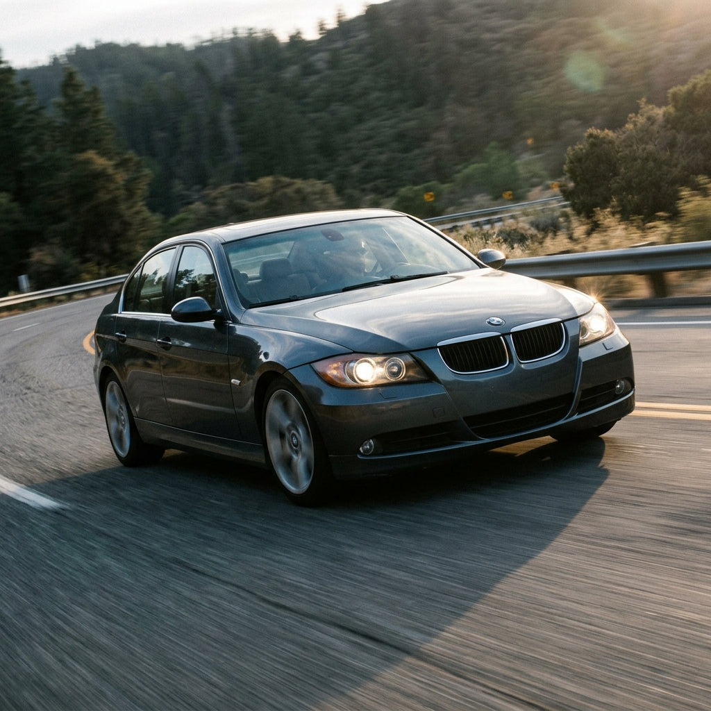 Action Shot: BMW 3 Series Driving Fast
