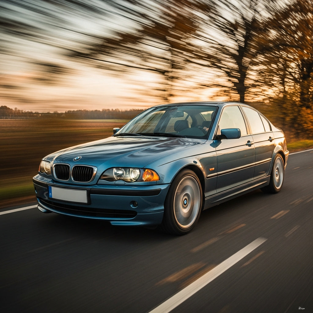 Action Shot: BMW 3 Series Driving Fast