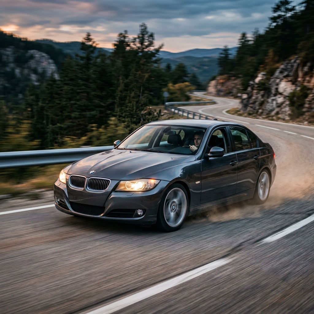 Action Shot: BMW 3 Series Driving Fast