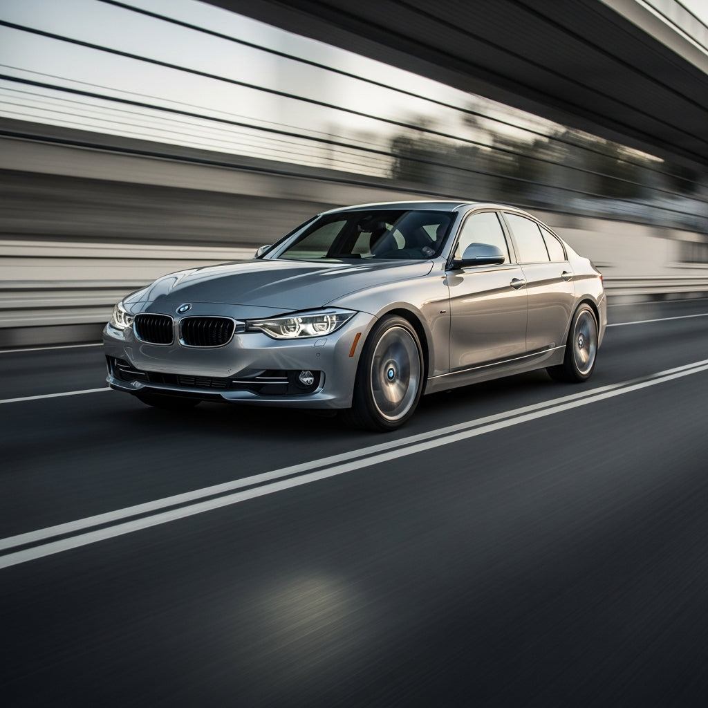 Action Shot: BMW 3 Series Driving Fast