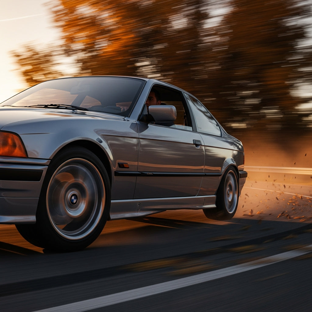 Action Shot: BMW 3 Series Driving Fast