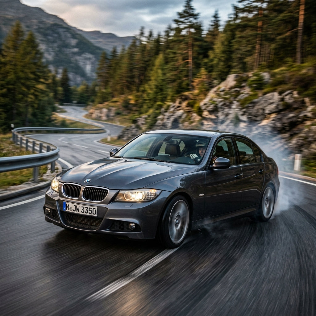 Action Shot: BMW 3 Series Driving Fast