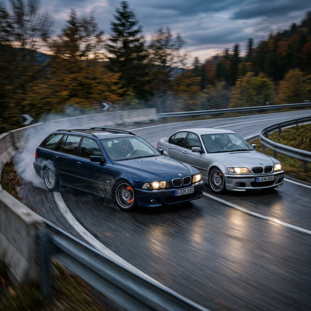 Action Shot: BMW 3 Series,5 Series Driving Fast