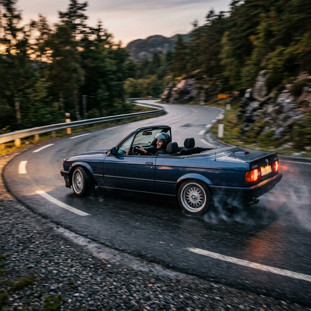 Action Shot: BMW 3 Series, Z3 Driving Fast