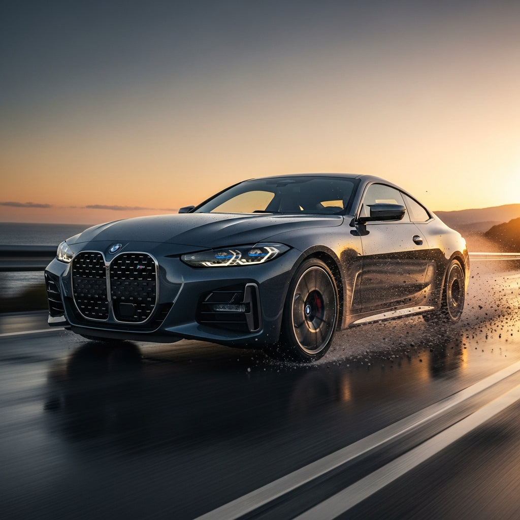 Action Shot: BMW 4 Series Driving Fast