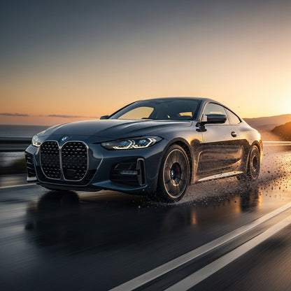 Action Shot: BMW 4 Series Driving Fast