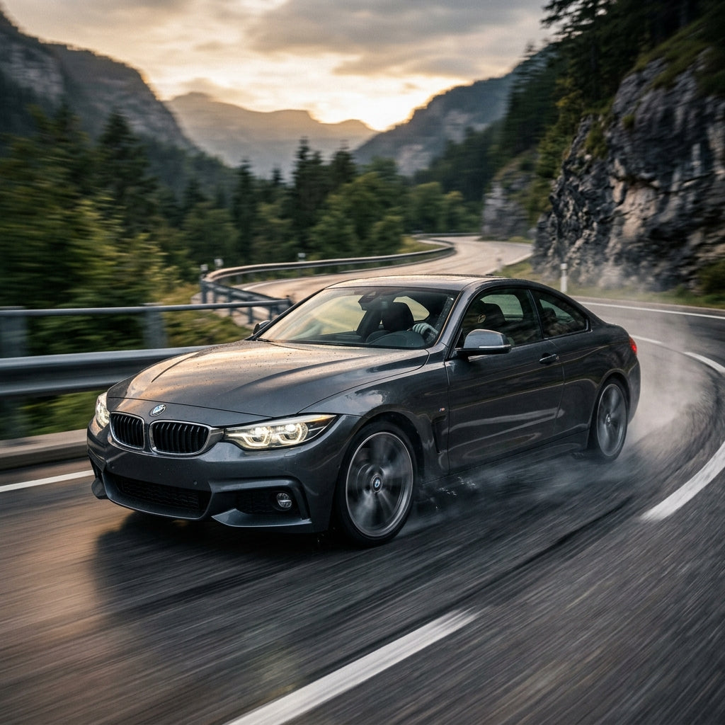 Action Shot: BMW 4 Series Driving Fast