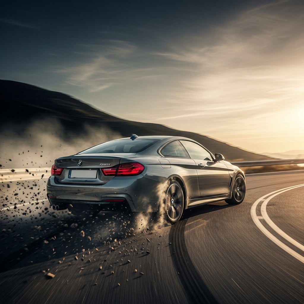 Action Shot: BMW 4 Series Driving Fast