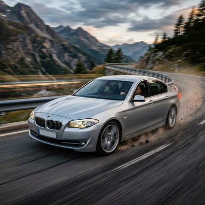 Action Shot: BMW 5 Series Driving Fast