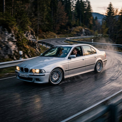 Action Shot: BMW 5 Series Driving Fast