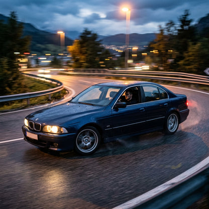 Action Shot: BMW 5 Series Driving Fast