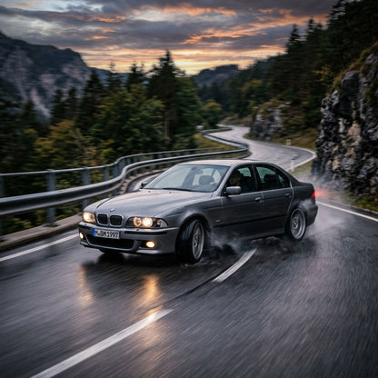 Action Shot: BMW 5 Series Driving Fast