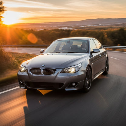 Action Shot: BMW 5 Series Driving Fast