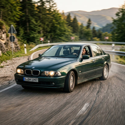 Action Shot: BMW 5 Series Driving Fast